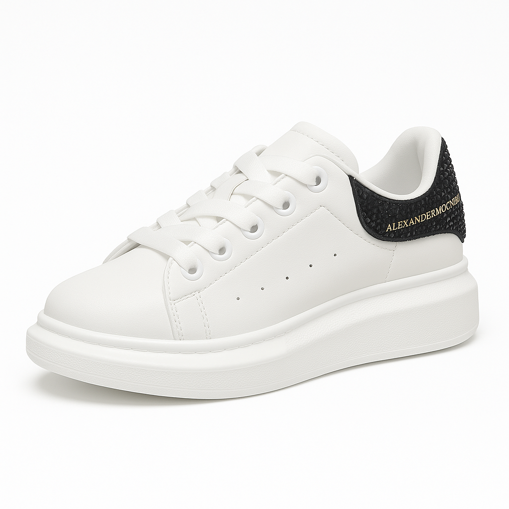 Pantofi copii tip designer cu talpă groasă și aplicații luxury la călcâi