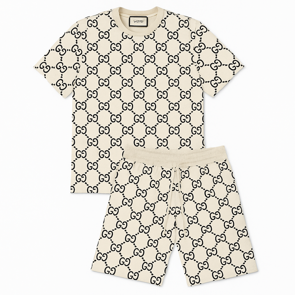 Set Gucci Tricou și Pantaloni Scurți cu Monogramă GG Clasică