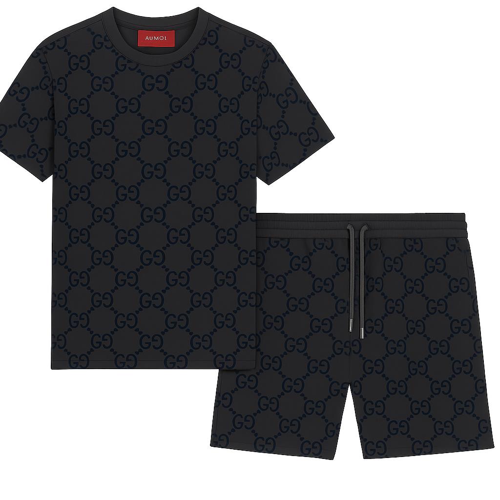 Set Gucci Tricou și Pantaloni Scurți cu Monogramă GG Clasică